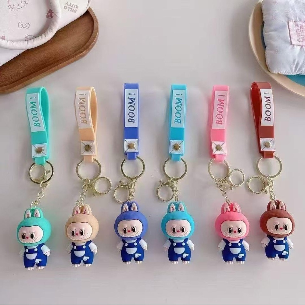 POP Mart labubu and other characters Keychains - Multicolor